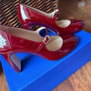 Stuart Weitzman Babette Mary Jane’s (Red)